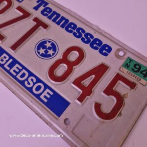 plaque d'immatriculation américaine tennessee (relief) anderson