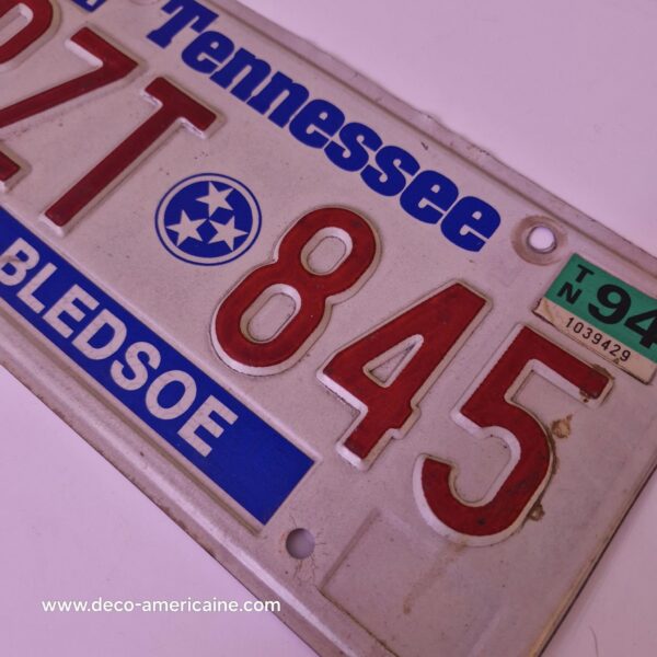 plaque d'immatriculation américaine tennessee (relief) anderson