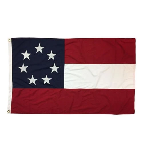 drapeau confédéré imprimé 152cm x 91cm first national confederate (7 stars)