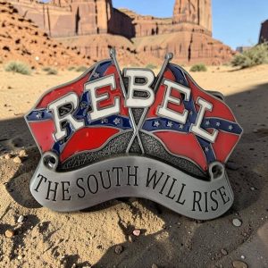 boucle de ceinture américaine confédéré sudiste american by birth southern by the grace of god