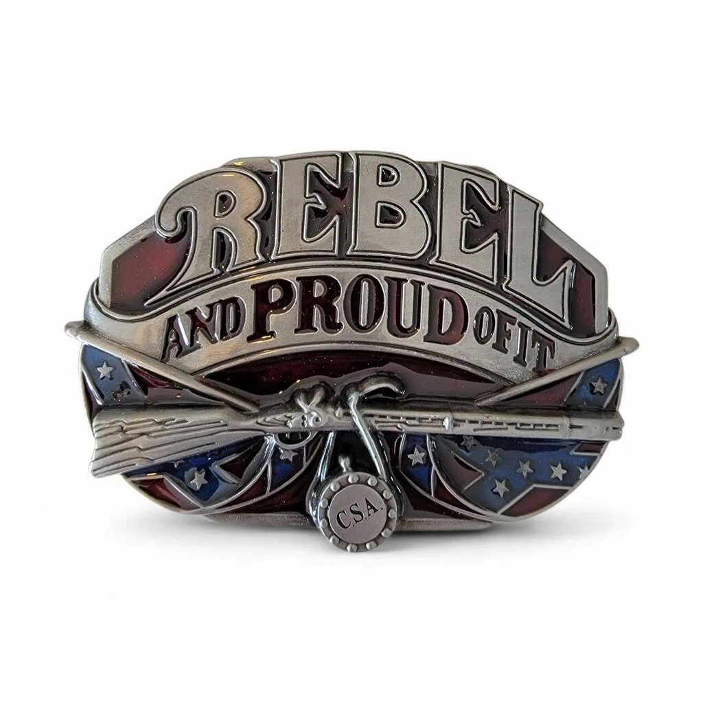 boucle de ceinture américaine confédéré sudiste american by birth southern by the grace of god