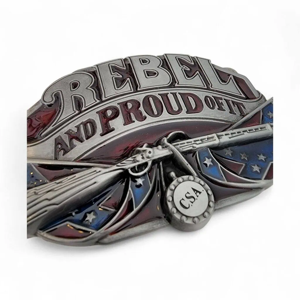 boucle de ceinture américaine confédéré sudiste american by birth southern by the grace of god