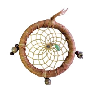 dreamcatcher 5cm native american made usa "chocolate"