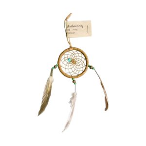 dreamcatcher 5cm native american made usa "antique gold"