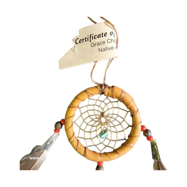 dreamcatcher 5cm native american made usa "gold"