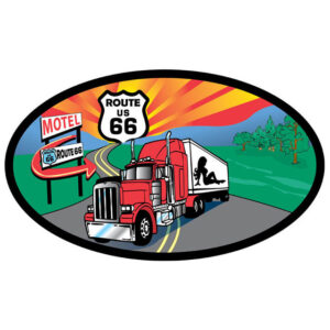 magnet made in usa route 66 motel truck