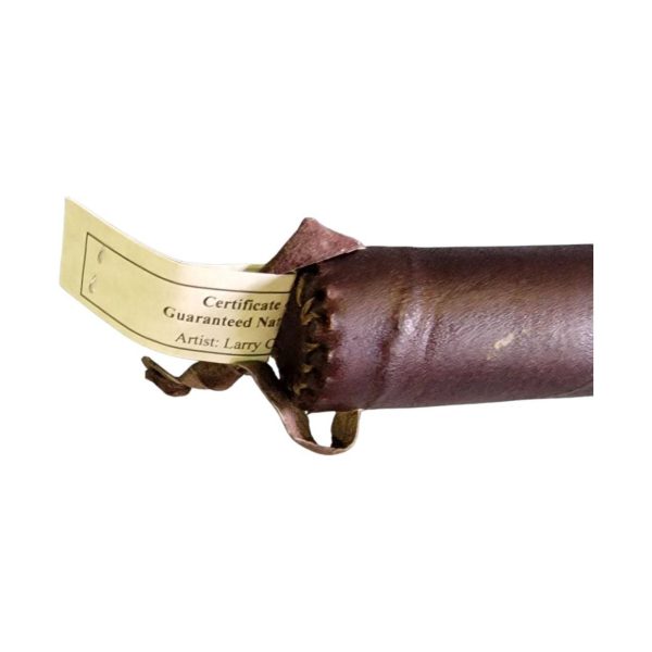tomahawk "rawhide" 50cm avec perles et plumes native american made usa