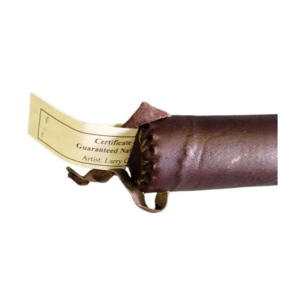 tomahawk "rawhide" 50cm avec perles et plumes native american made usa