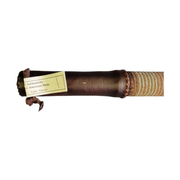tomahawk "rawhide" 50cm avec perles et plumes native american made usa
