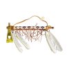 tomahawk "calumet de la paix" 40cm avec perles et plumes native american made usa