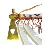 tomahawk "calumet de la paix" 40cm avec perles et plumes native american made usa