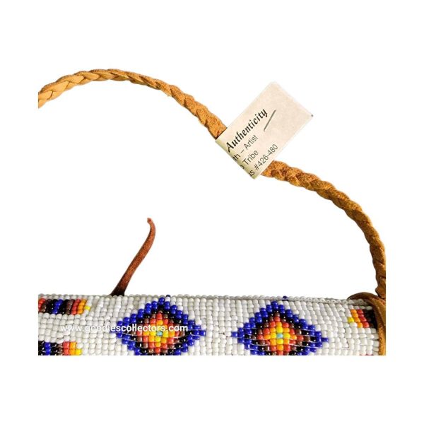 tomahawk "calumet de la paix" 40cm avec perles et plumes native american made usa