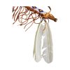 tomahawk "calumet de la paix" 40cm avec perles et plumes native american made usa