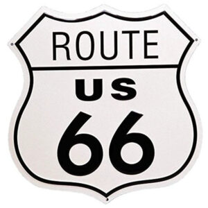 plaque déco américaine murale tole panneau de highway mother road route 66