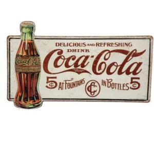 coca cola 5 cents xl 71cm x 45cm