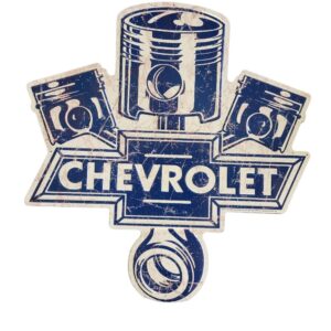 chevrolet pistons die cut xl 62cm x 60cm