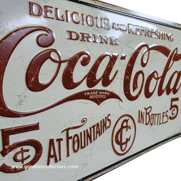 coca cola 5 cents xl 71cm x 45cm