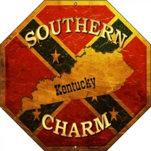 plaque déco américaine murale tole southern charm confederate kentucky