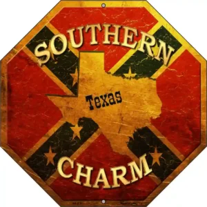 plaque déco américaine murale tole southern charm confederate texas