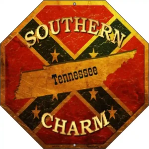 plaque déco américaine murale tole southern charm confederate tennessee