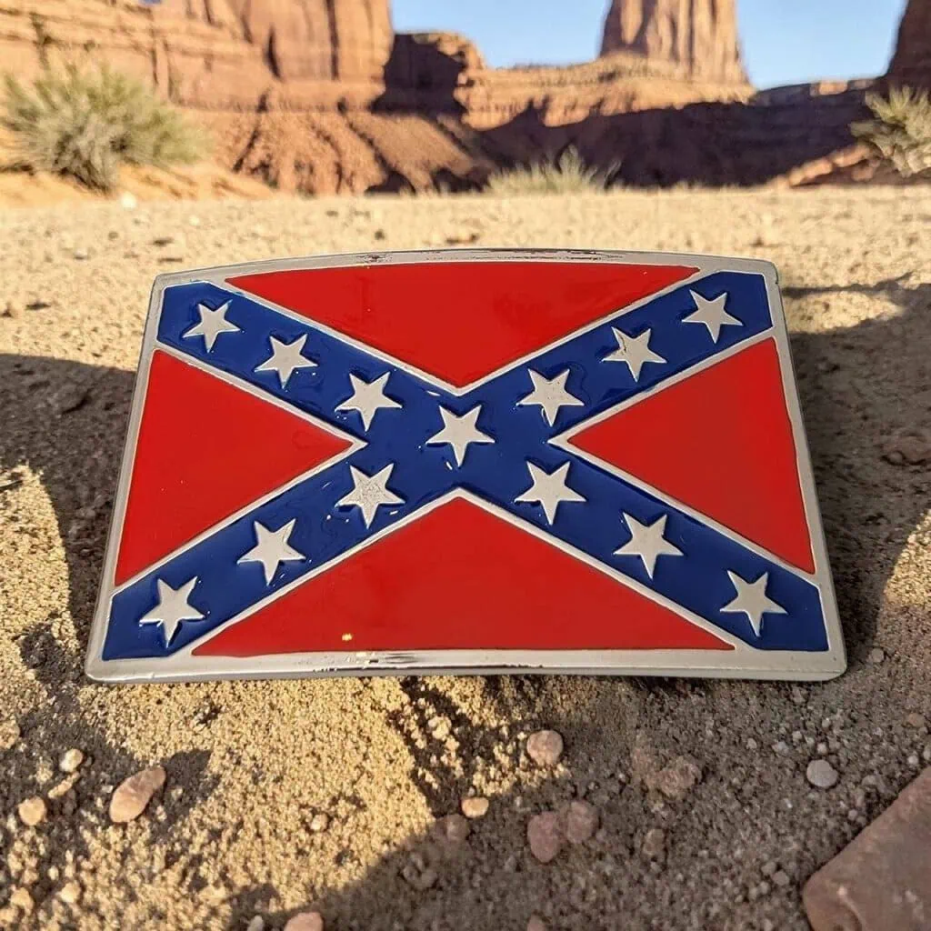 boucle de ceinture américaine confédéré sudiste american by birth southern by the grace of god