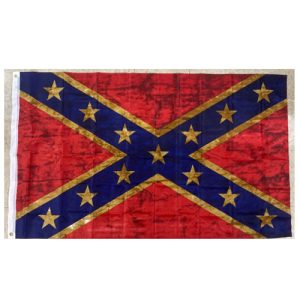 drapeau confédéré imprimé 152cm x 91cm weathered and tattered battle flag naval jack