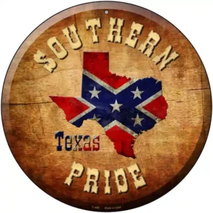 plaque déco américaine murale tole southern pride texas