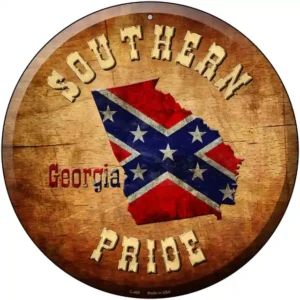 plaque déco américaine murale tole southern pride georgia