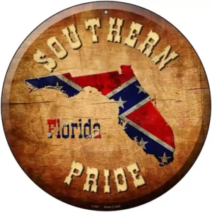 plaque déco américaine murale tole southern pride florida