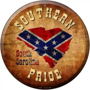 plaque déco américaine murale tole southern pride south carolina