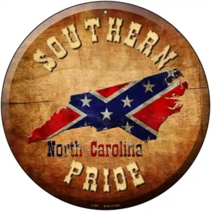 plaque déco américaine murale tole southern pride notrh carolina