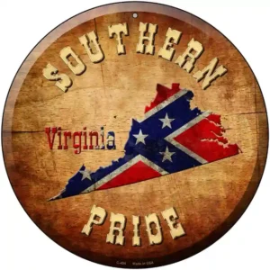 plaque déco américaine murale tole southern pride virginia