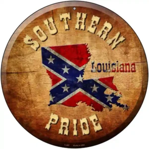 plaque déco américaine murale tole southern pride louisiana