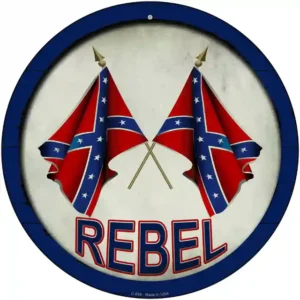 plaque déco américaine murale tole rebel flag