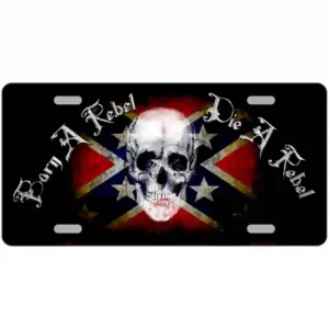 plaque immatriculation américaine drapeau confédéré rebel sudiste