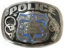 boucle de ceinture américaine police americaine we serve & protect