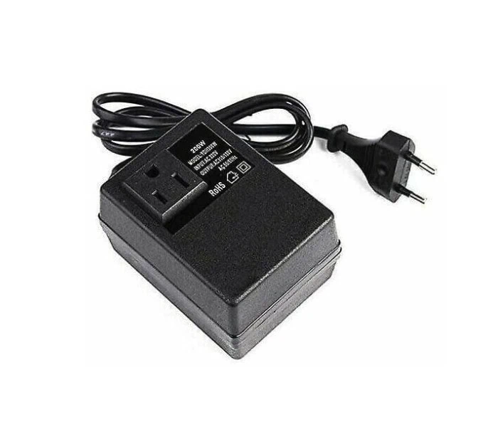 convertisseur tension 220v in 110v out (puissance 200w) pour appareils d'origine américaine