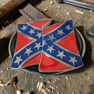 boucle de ceinture américaine rebel confederate flag