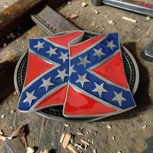 boucle de ceinture américaine rebel confederate flag