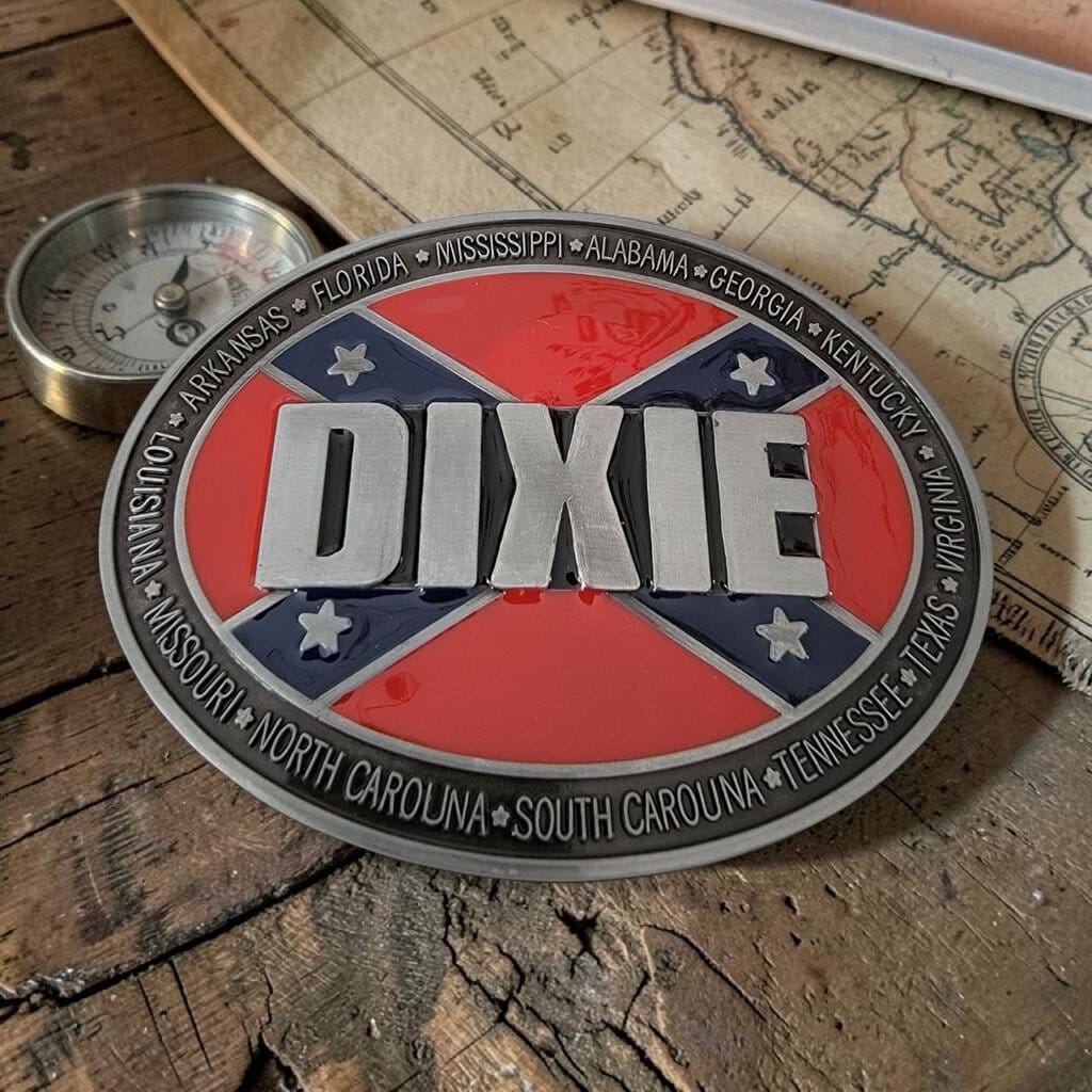 boucle de ceinture américaine dixie flag