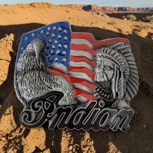 boucle de ceinture américaine american native indian usa flag