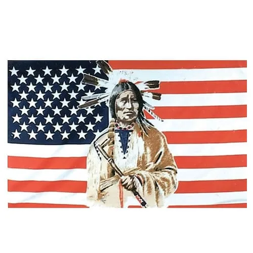 drapeau américain imprimé 152cm x 91cm native american indian