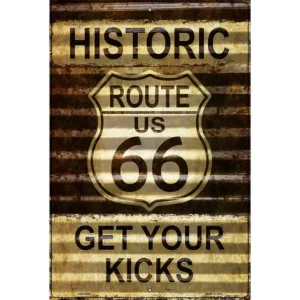 plaque déco américaine murale ronde en tole route 66 diner (copie)
