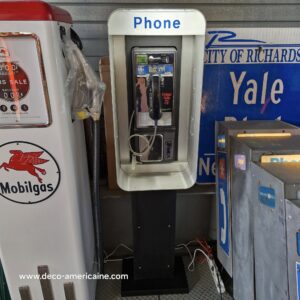 payphone vintage de rue américain authentique avec cabine provenance californie "brand new old stock"