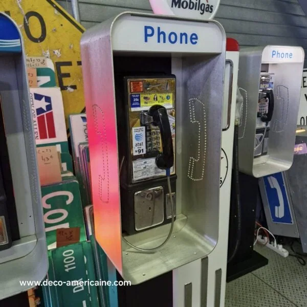 payphone vintage de rue américain authentique avec cabine bell atlantic (copie)
