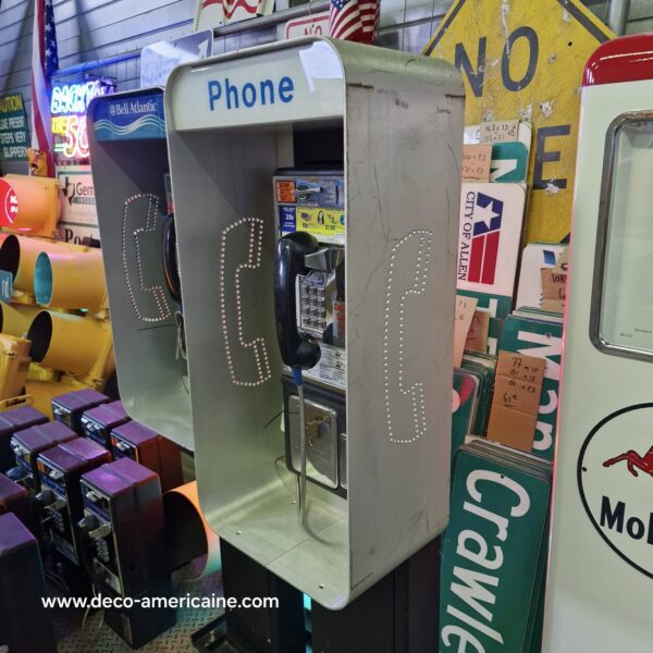 payphone vintage de rue américain authentique avec cabine bell atlantic (copie)