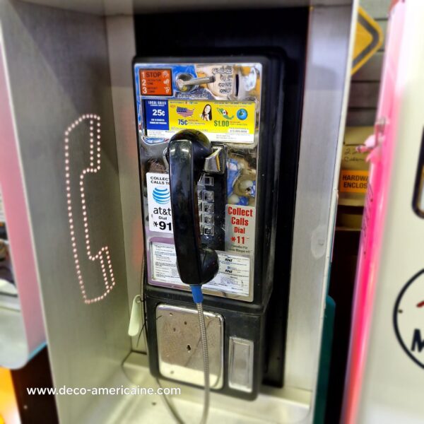 payphone vintage de rue américain authentique avec cabine bell atlantic (copie)