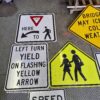 lot de 12 panneaux routiers américains prix doux!
