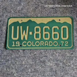 plaque d'immatriculation américaine colorado antique (relief) (copie)