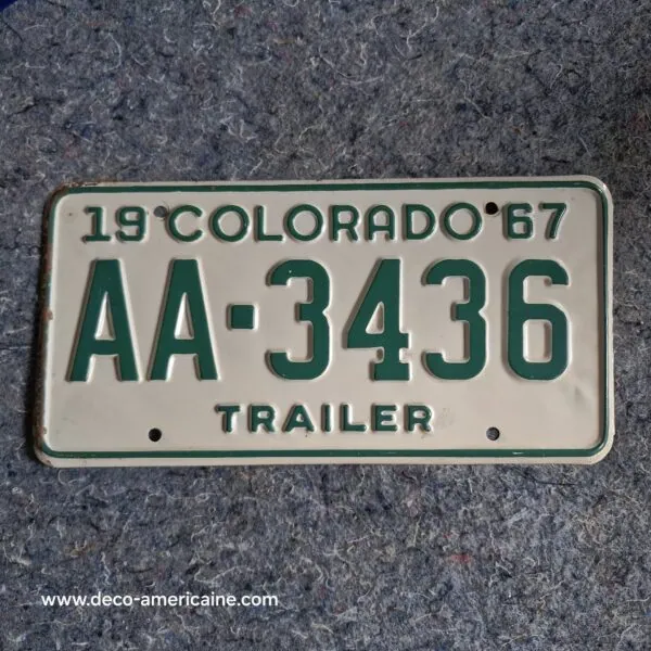 plaque d'immatriculation américaine colorado antique (relief) (copie)